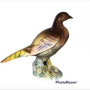 Vintage Norcrest Fall Pheasant Bird Porcelain Figurine 7” Tall Spaghetti…